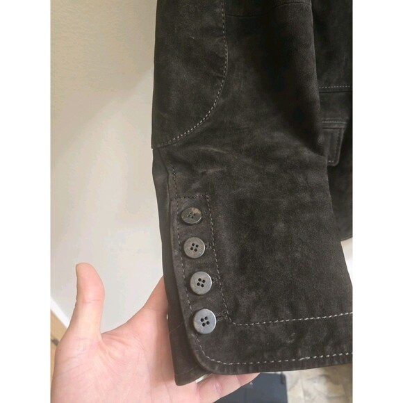 Compagnia delle Pelli Suede Jacket Dark Brown for Men Size Medium Made in Italy - Picture 6 of 16
